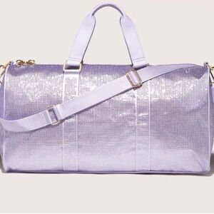 Stoney clover lane sparkle Weekender Bag - Travel Duffel purple nwt $495
